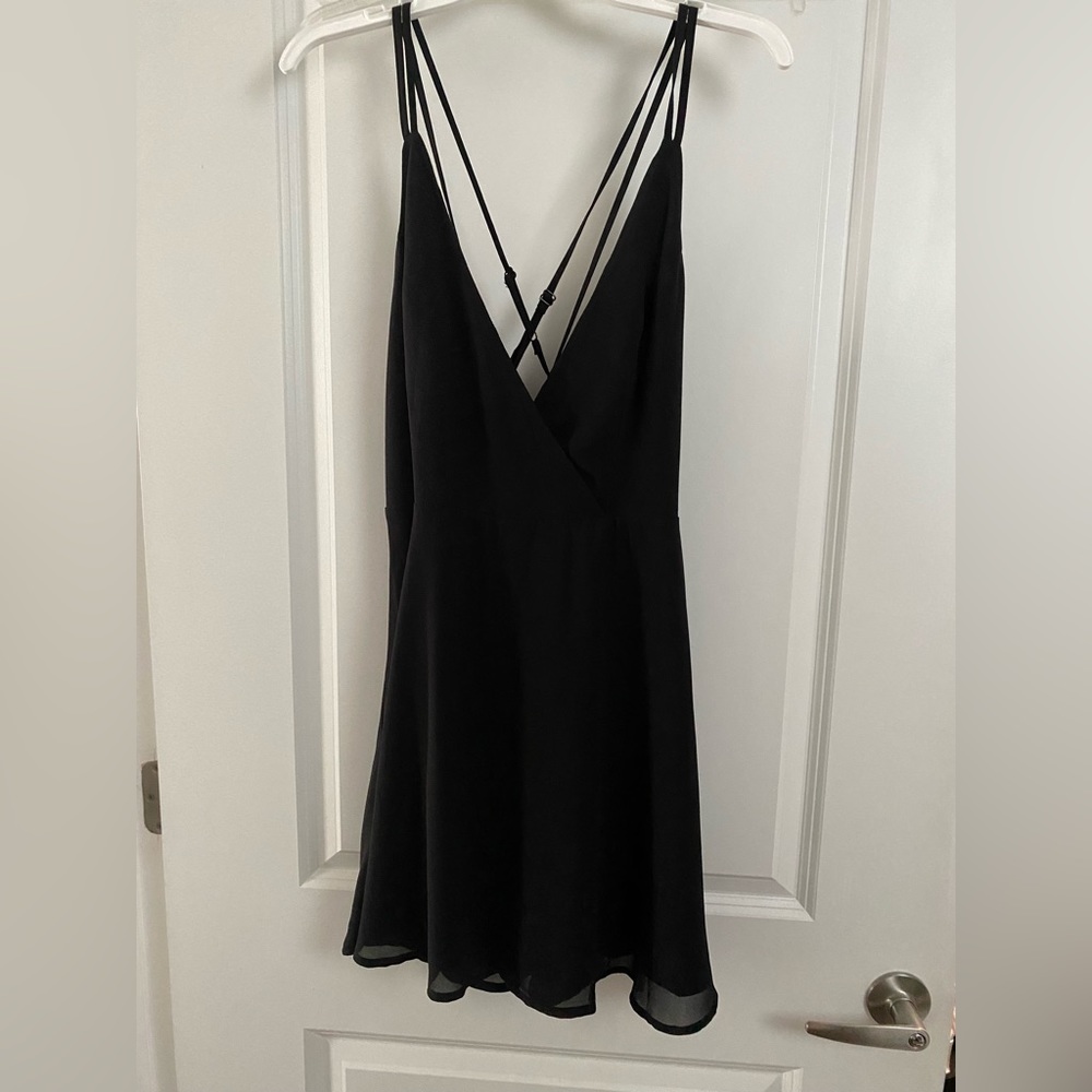 black mini dress